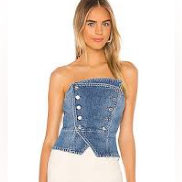 GRLFRND Tops - GRLFRND Florence Denim Top